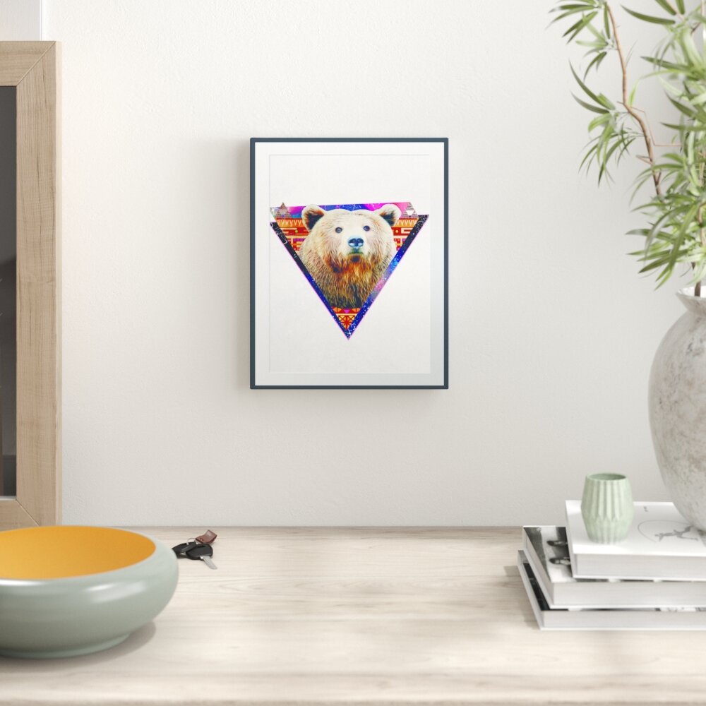 Gerahmtes Poster Hip-Bear White