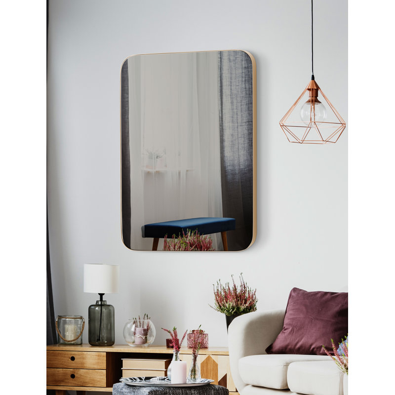 Dunstall Metal Mirror, 30" x 22", White