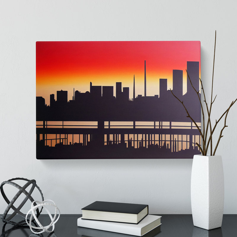 Engaging Skyline Architecture - Wrapped Canvas Print, 40cm H x 60cm W x 3cm D