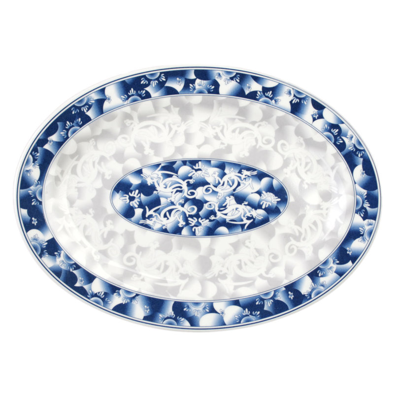 Thunder Group Inc. Dragon Melamine Platter, 1.06" H x 13.94" W x 9.96" D