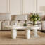Ensemble de 2 tables basses gigognes blanc crème