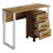 Modern Workspace Desk with 3-Drawer Mobile Pedestal – Light Oak-1546253373