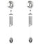 Ensemble de 2 cadeaux ICE ARMOUR 28 po long ange étain carillon de vent figurine sculpture ornement décoration maison / chambre / jardin décoration de pendaison de crémaillère, vacances, spécial Noël