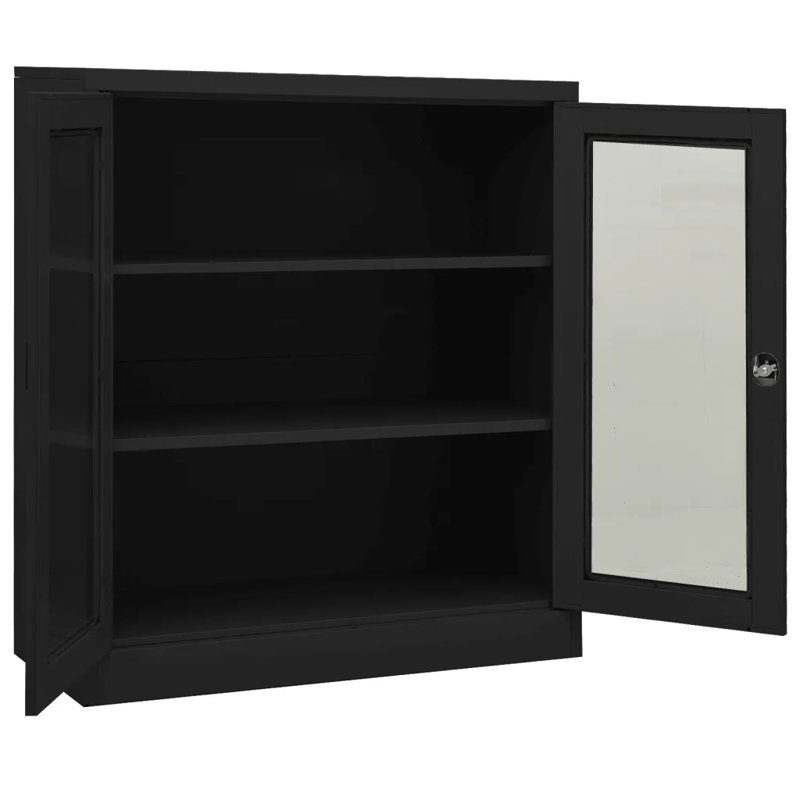 Akkni 2 -Door, Anthracite, 128cm H x 90cm W x 40cm D