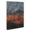 Moon Over The Red Mountains In Italy - Wrapped Canvas-56658289