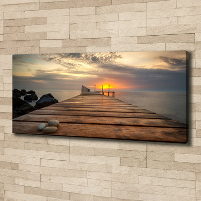 Wooden Pier - Wrapped Canvas Print
