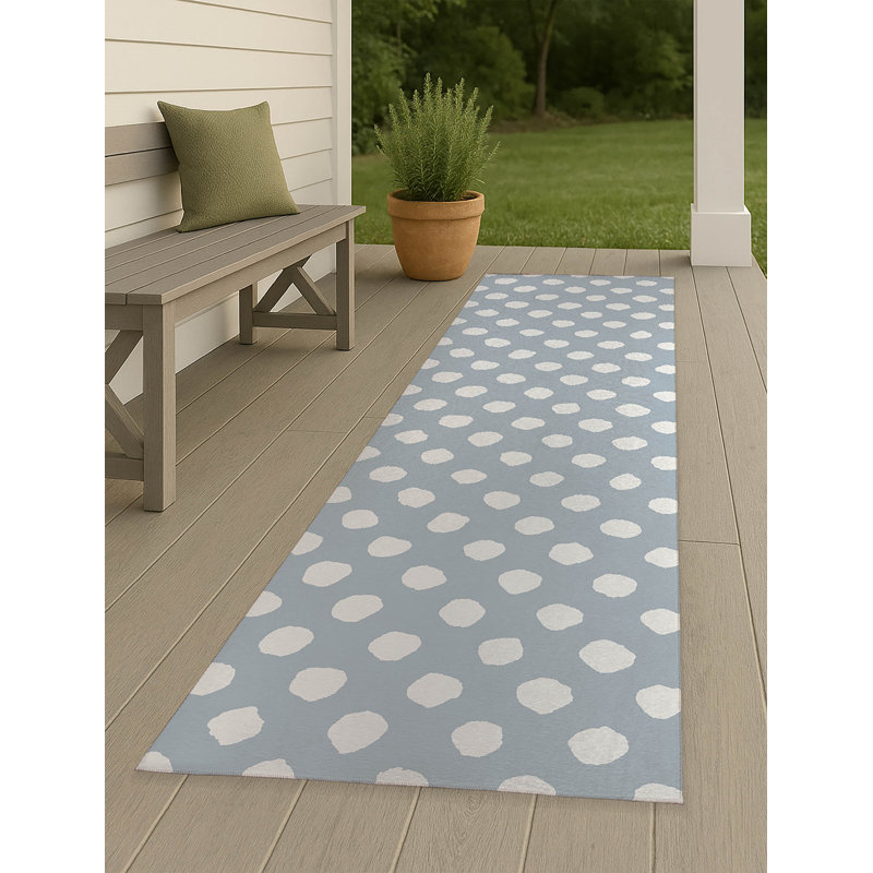 Tapis d'extérieur à gros pois antidérapant, Tapis de couloir 2 pi 6 po x 8 pi