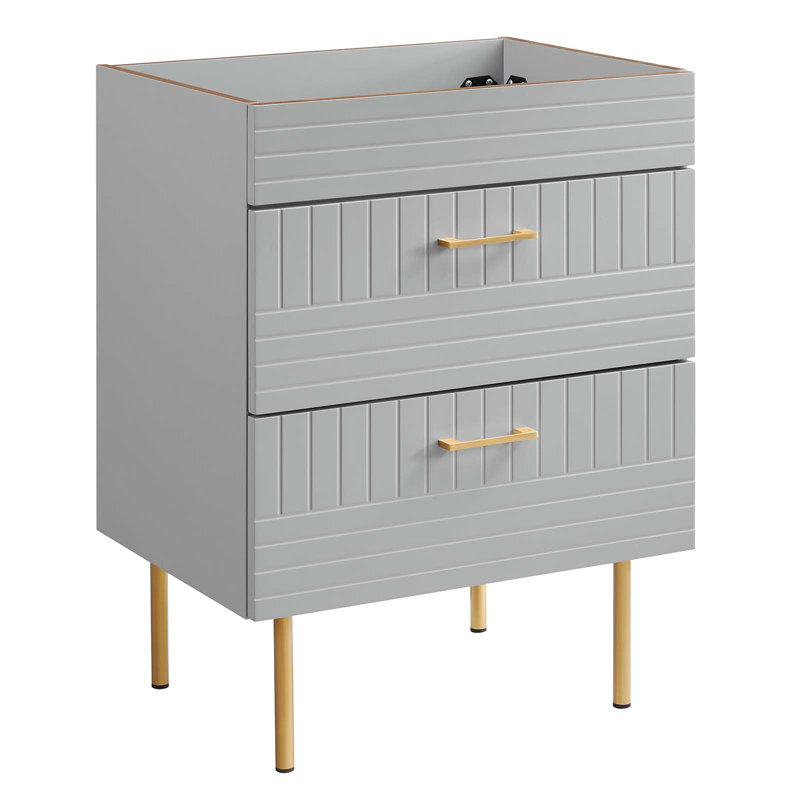 Meuble-lavabo de salle de bain 24 po Modway (lavabo non inclus), Gris clair