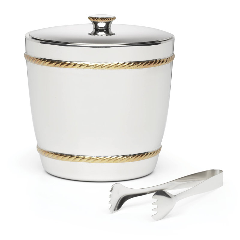 Reed And Barton Roseland Ice Bucket & Tongs