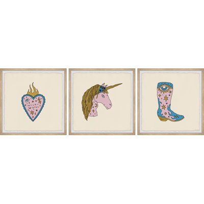Hasnain Wild Soul Journey by Marmont Hill - 3 Piece Single Picture Frame Painting Set