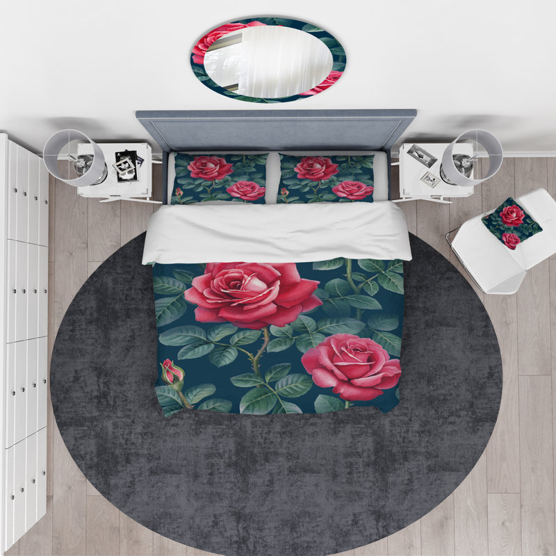 Ensemble de housse de couette rétro, Housse de couette très grand + 2 taies décoratives