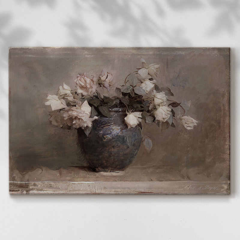 Floral rétro - XLVII - Cavas enveloppés de galerie, 24 x 36