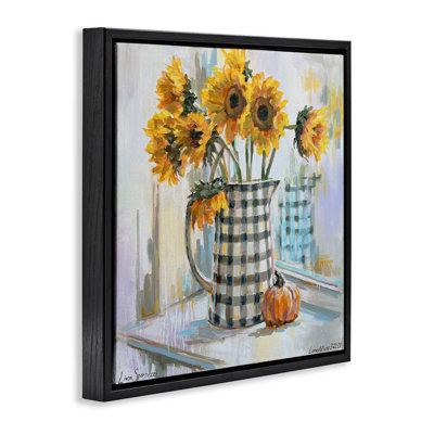 «Morning Reflections Sunflower Impressionism Floater», art mural par Linda Sperruche