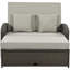 Chaise longue double en osier PE avec coussin moelleux-1564559619