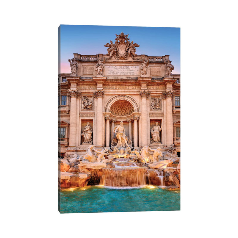 Fontani Die Trevi, Trevi Fountain by Susanne Kremer - Wrapped Canvas Print, 101.6 cm H x 66.04 cm W x 1.91 cm D