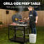 Chariot de barbecue d'extérieur de 35 pouces avec évier en acier inoxydable, table de préparation pour barbecue avec robinet, tablettes de rangement et roues verrouillables pour la cuisine d'extérieur, de jardin et d'extérieur FEASTO