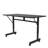 Rectangle 6 Person Height Adjustable Flip Top Training Table with Casters-56980458