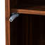 Vitrine à 5 tablettes avec portes en verre et lumières à DEL, convient à la vaisselle, trophées dans la salle à manger, profondeur 15,71 po, hauteur 71,3 po, armoire de rangement en noyer, tablettes, portes, poupées, grand, couleur