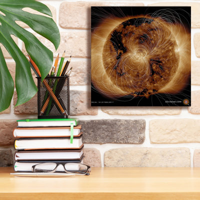 Epic Graffiti 'Sun's Magnetic Field Portrayed' by NASA Canvas Wall Art, 12" x 12"