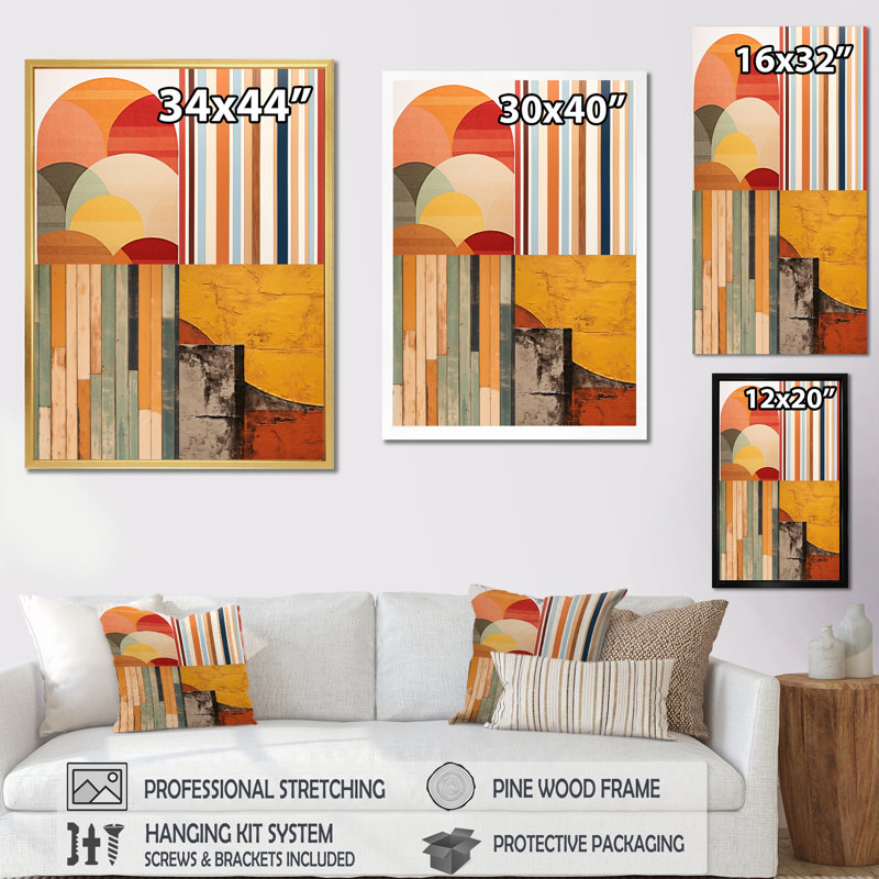 Vertical Elegance Minimal Retrovisions - impression, H 32 po x l 24 po x P 1 po, Toile tendue