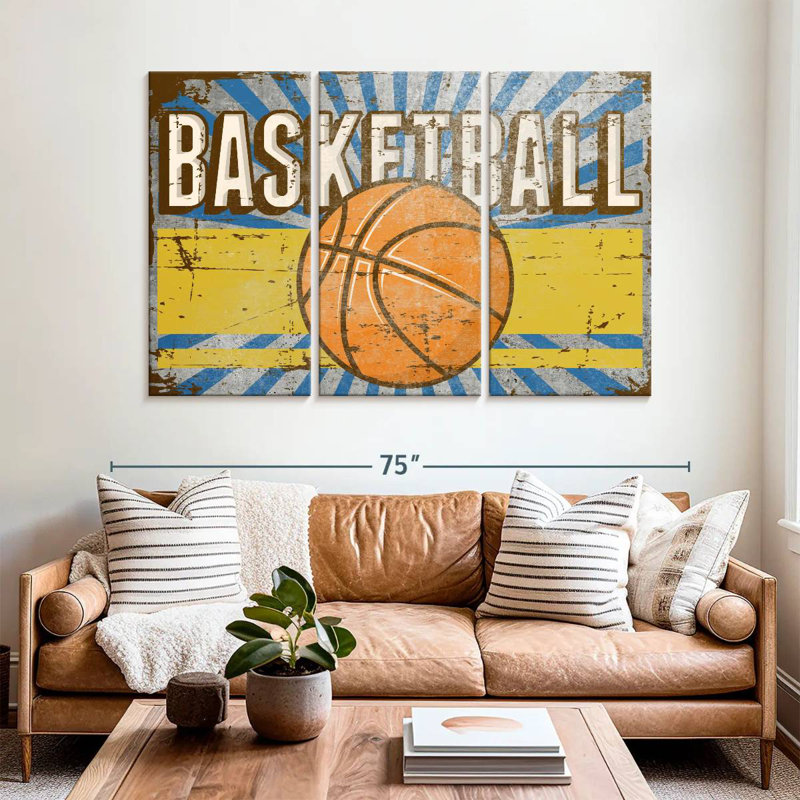 Classic Basketball, 42" H x 65" W