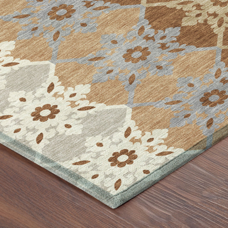 Machine Washable Indoor/Outdoor Chantille ACN2759 Americana Rug, 3' x 5', Copper
