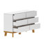 Armoire de rangement 47,74 po en MDF à 6 tiroirs, pour chambre à coucher, salon, salle à manger, couloirs