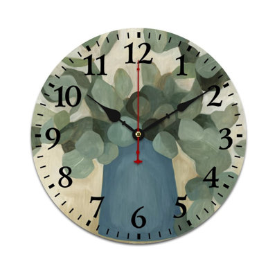 Horloge murale 12 x 12 po Eucalyptus
