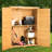 Outdoor Wooden Storage Shed Waterproof Garden Tool Metal Shed 55x67.5 inch
