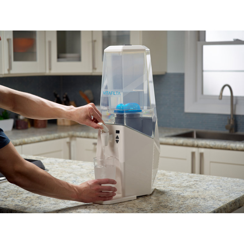 VitaFilta White Countertop Top Loading Electric Filtered Water Dispenser
