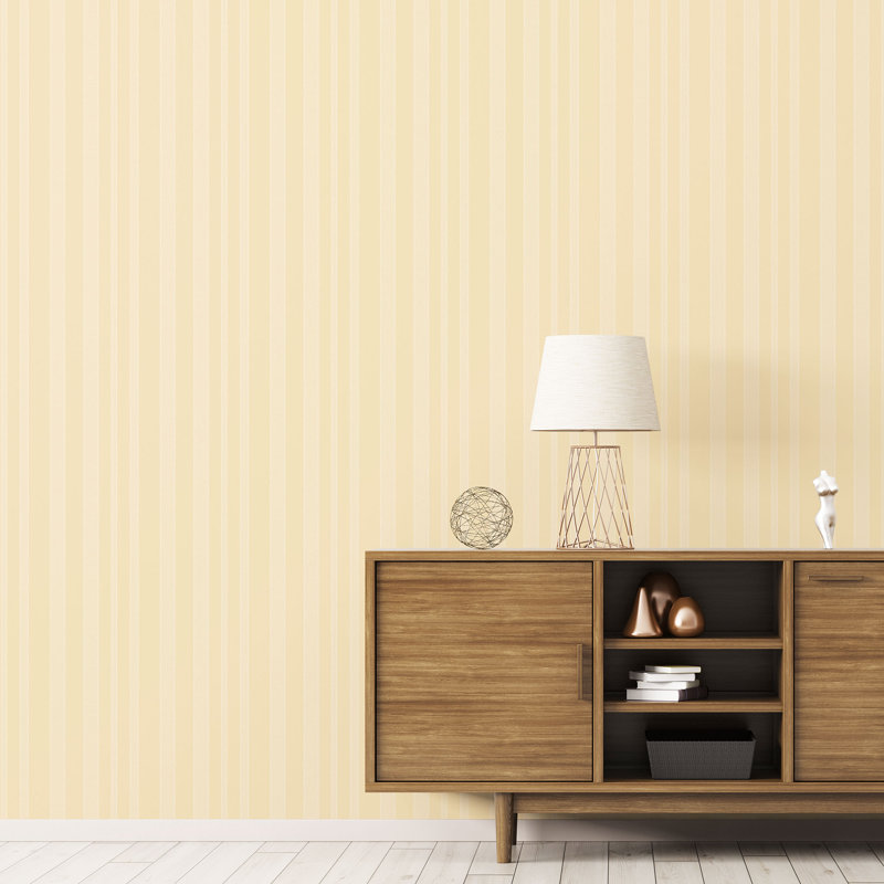 Newell Abstract Stripe Wallpaper, 10M X 53Cm, Beige