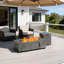 Table de foyer d'extérieur au gaz propane de 12,6 po x 42 po Joycie-1903263266