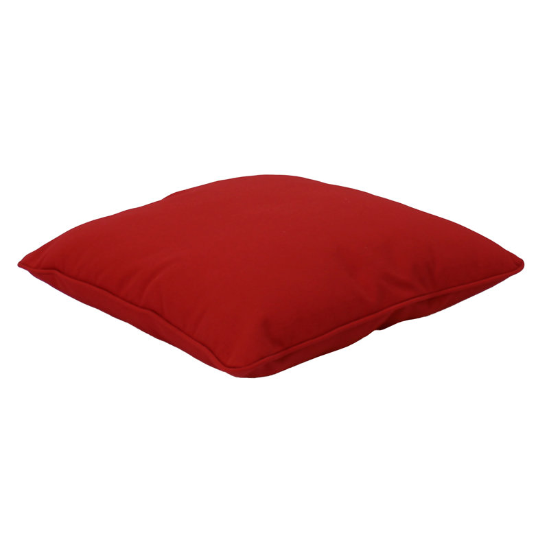Housse et insert de coussin décoratif carré intérieur / extérieur Element, 15 po x 15 po, Rouge