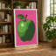 Green Apple on Pink Modern - Wrapped Canvas-1137955801-1137955802
