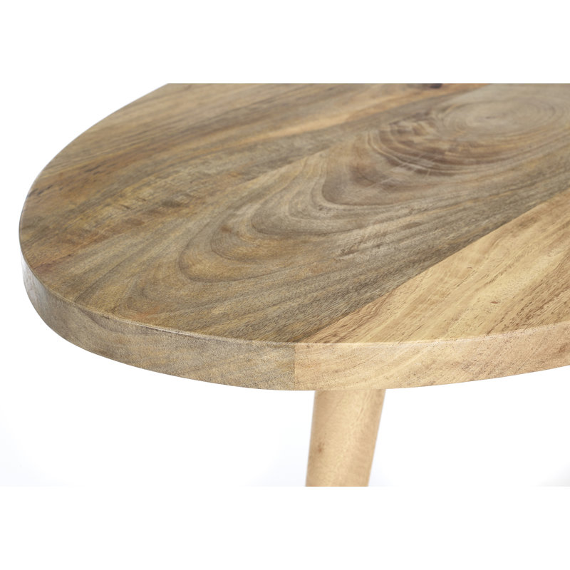 Dehon Solid Wood Three Leg Coffee Table