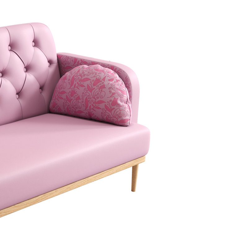 Canapé Modern, H 32,75 po x l 56,75 po x P 29,95 po, Rose clair