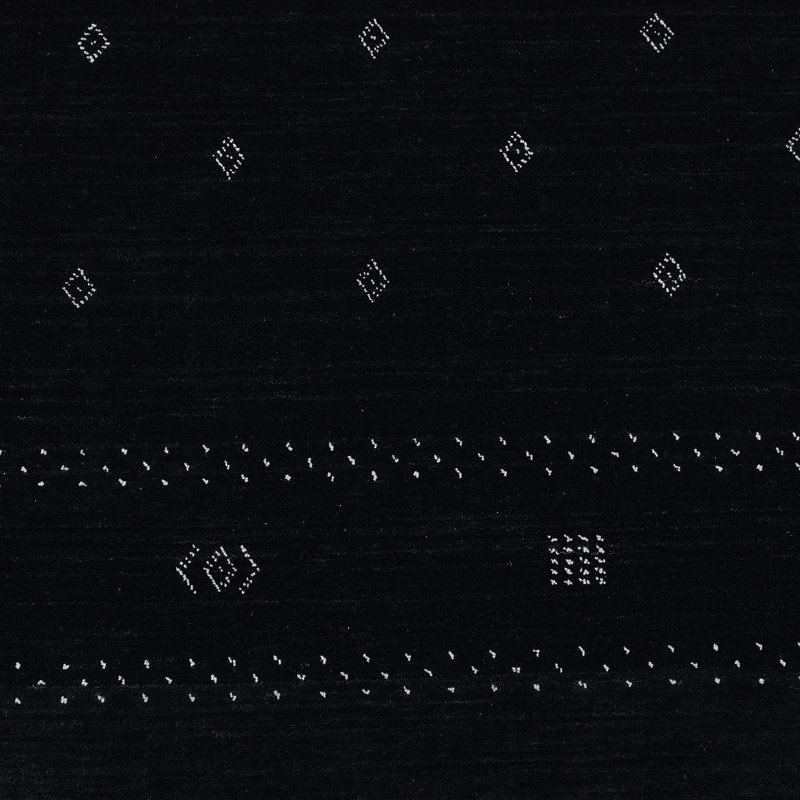 Simi Geometric Area Rug, Rectangle 9' x 12', Black