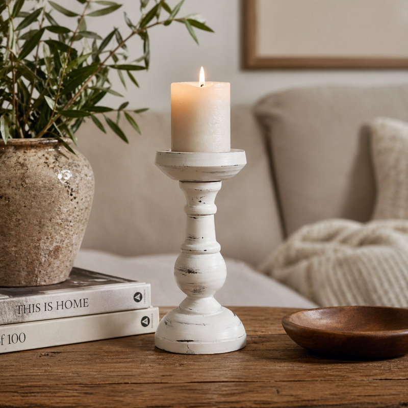 Candlestick, 8.07" H x 3.54" W x 3.54" D