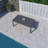 Amazonia Outdoor Patio Ammelie Aluminum Extendable Rectangular Dining Table-1405785098