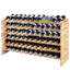 Alven 72 Bottle Solid Wood Floor Wine Bottle Rack in Brown