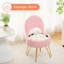 Tabouret de coiffeuse rembourré avec rangement et dossier pliant-1052999579