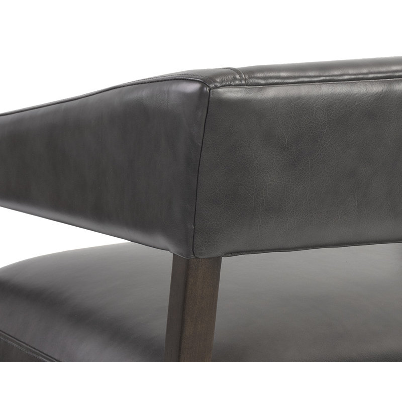 Carlyle Chair, Grey Genuine Leather