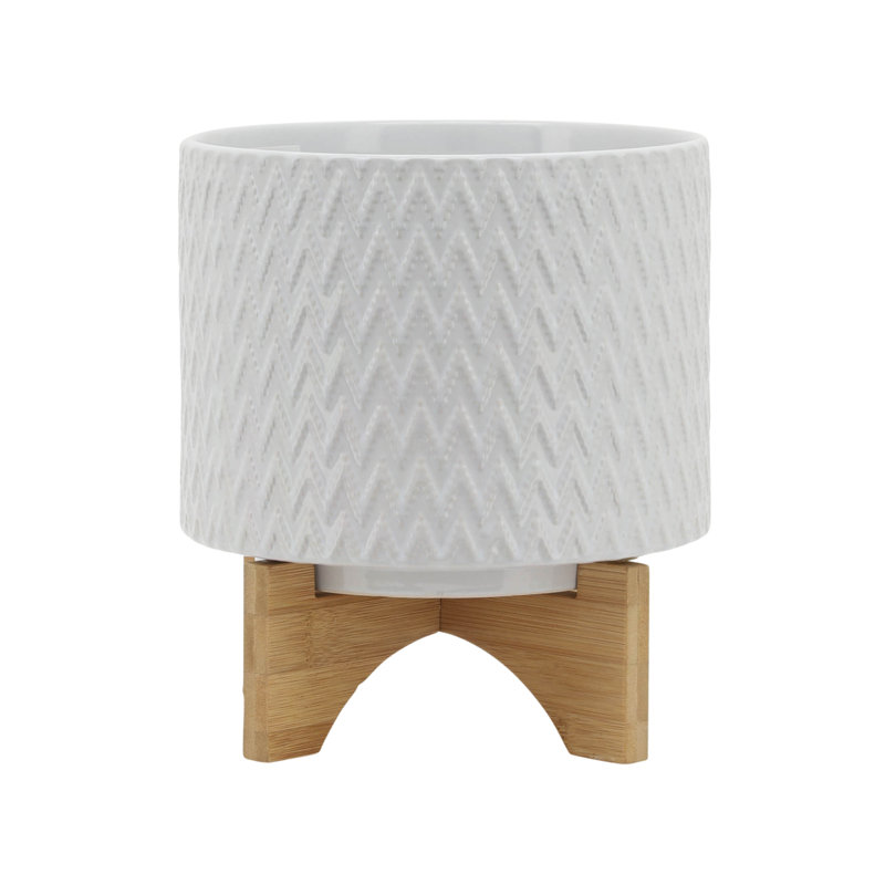 PLATEAU DE CHEVRONS AVEC SUPPORT, BLANC, H 10,04 po x l 8,04 po x P 8,04 po