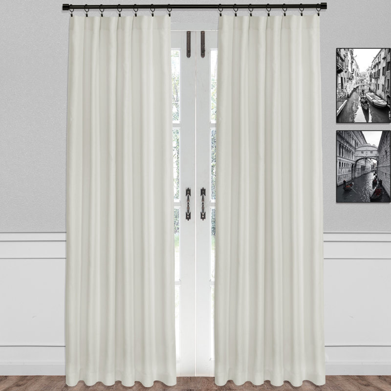 Hollon Blackout Curtain Single Panel, 52" W x 63" L, Birch