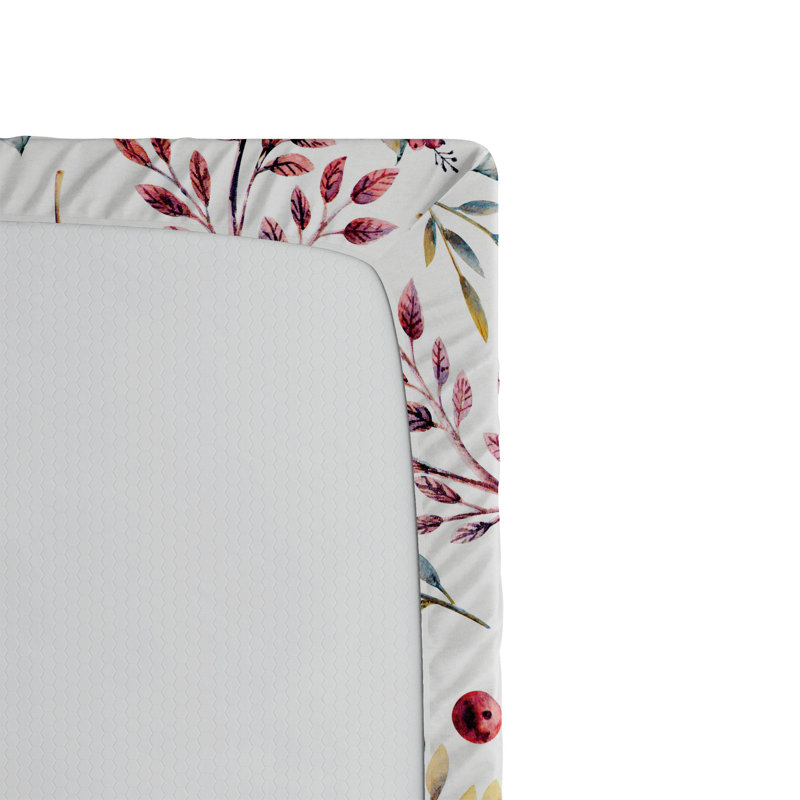 Drap-housse floral Ambesonne, Marron pâle, gris, bleu sarcelle / floral, Drap-housse pour lit simple TG