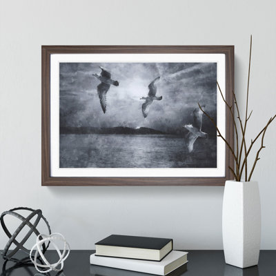 Three Seagulls - Picture Frame Graphic Art