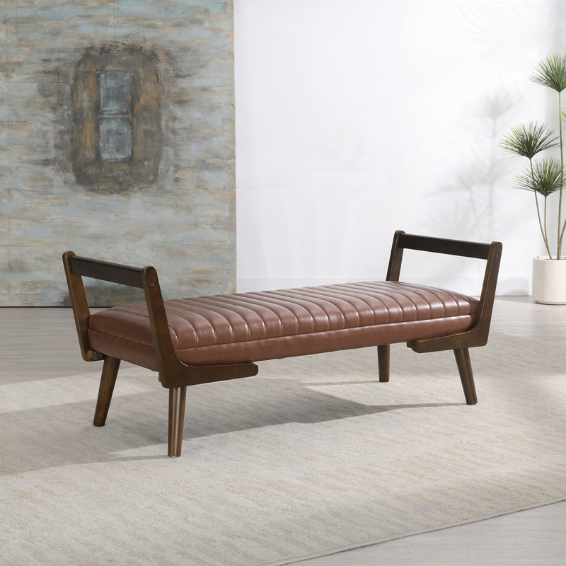 Banc rembourré 52 po, Cognac