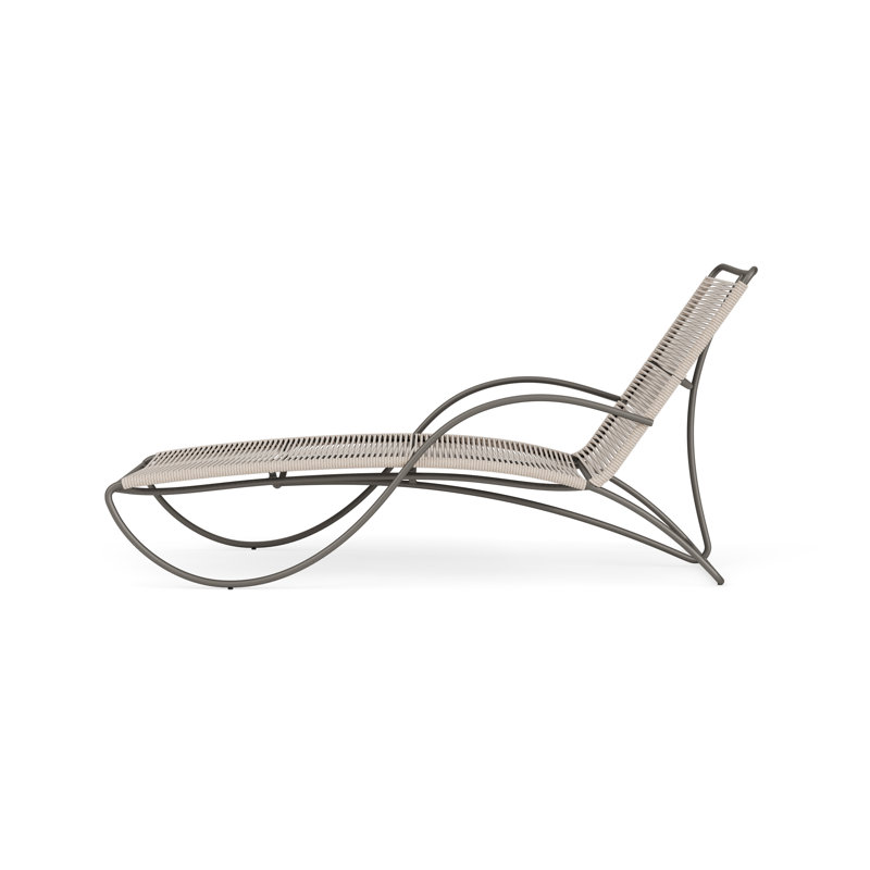 Walter Lamb Outdoor Chaise Lounge, Pebble/Mica