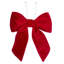 Vickerman 24" x 32" Faux Fur Bow. Festive Christmas Decor and it is Ready to Hang.-1184561371-1184561348