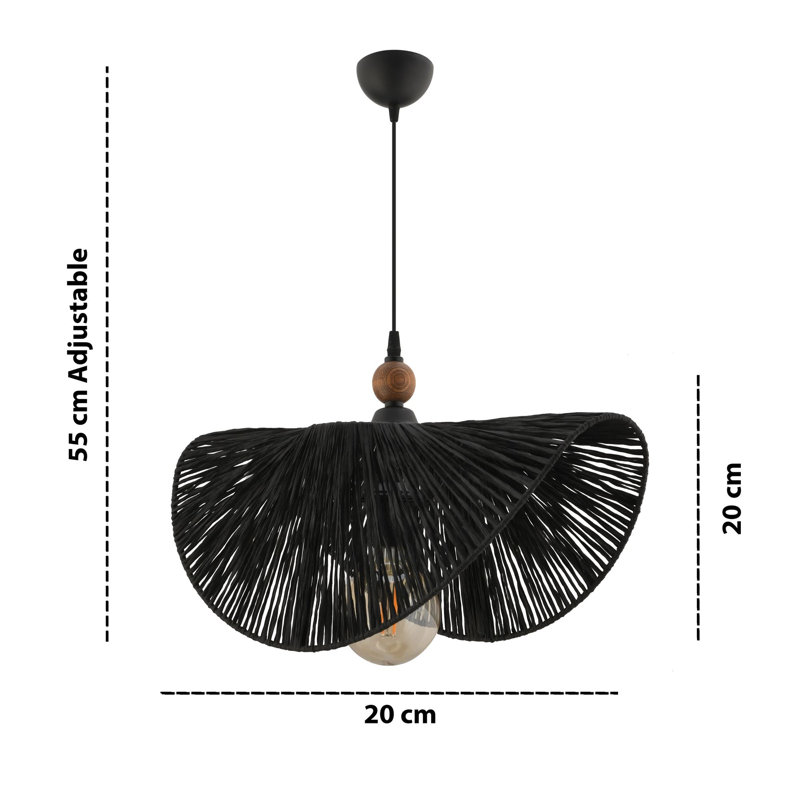 Lustre, Noir / brun, Noir
